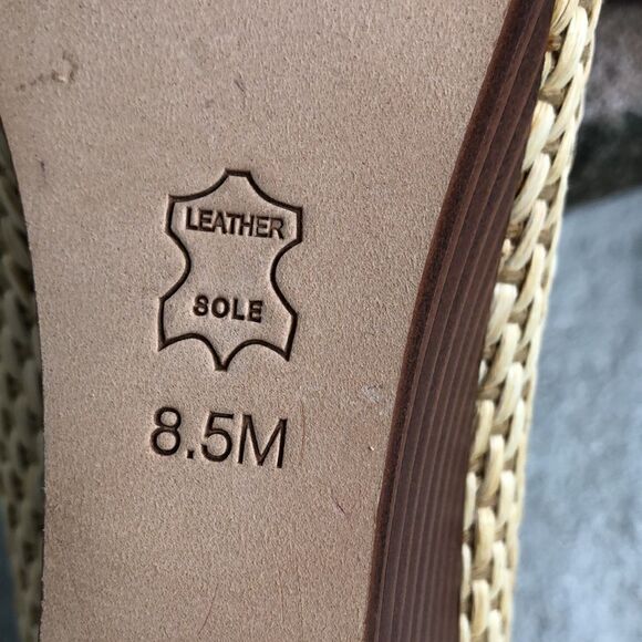 Tory Burch Cartherine Cap-Toe Raffia wedge - Picture 7 of 8